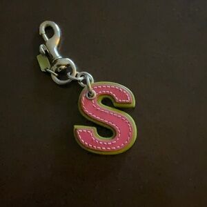 Coach Keychain/Purse Charm “S”